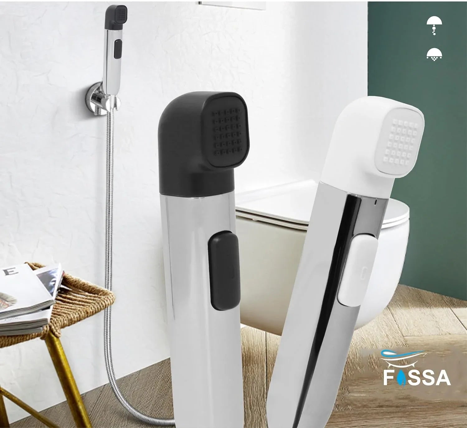 Krave Black ABS Dual Function Health Faucet with 1 Meter 304-Grade SS Hose Pipe & Hook-4